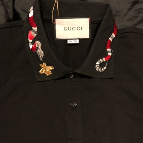 gucci snake collar polo shirt|gucci polo snake collar.